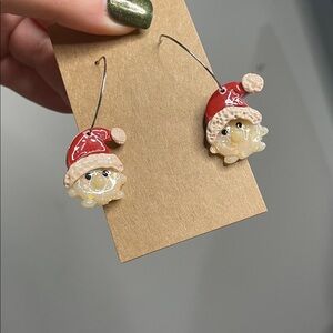 Charming Holiday Santa Earrings